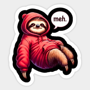 hooded Sloth Sticker